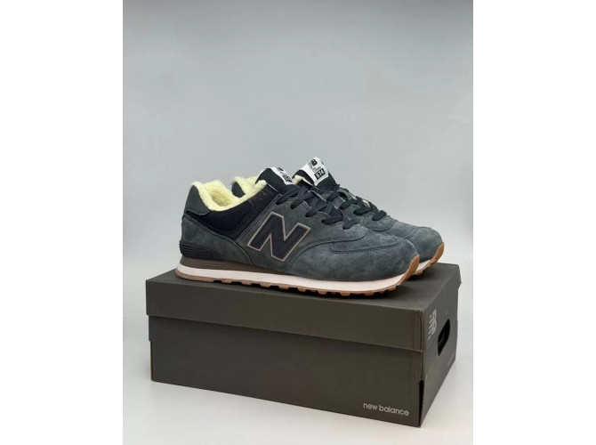 New Balance 574 Dark Grey С Мехом