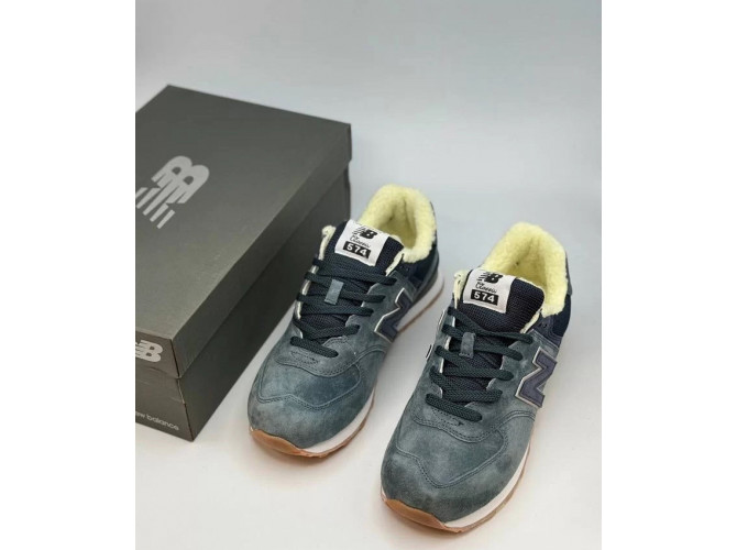 New Balance 574 Dark Grey С Мехом