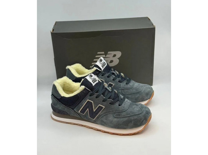 New Balance 574 Dark Grey С Мехом