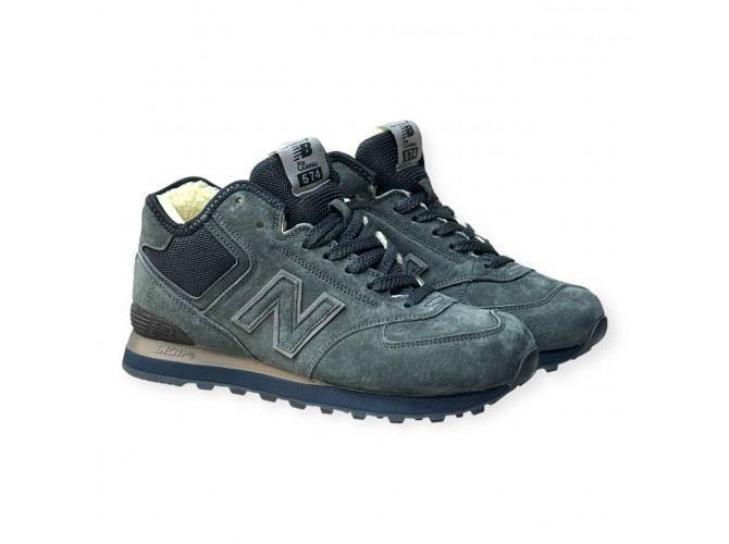 New Balance 574 Grey Moss С Мехом