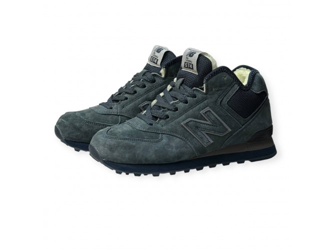 New Balance 574 Grey Moss С Мехом