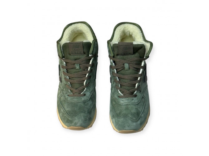 New Balance 574 Mid Dark Green с мехом