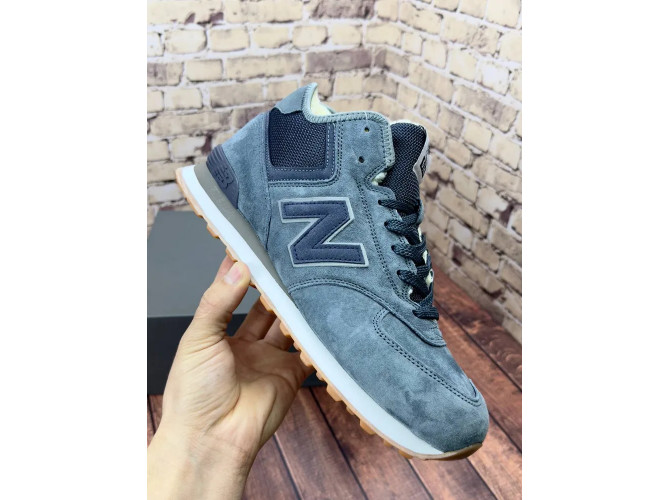 New Balance 574 Mid Dark Grey с мехом