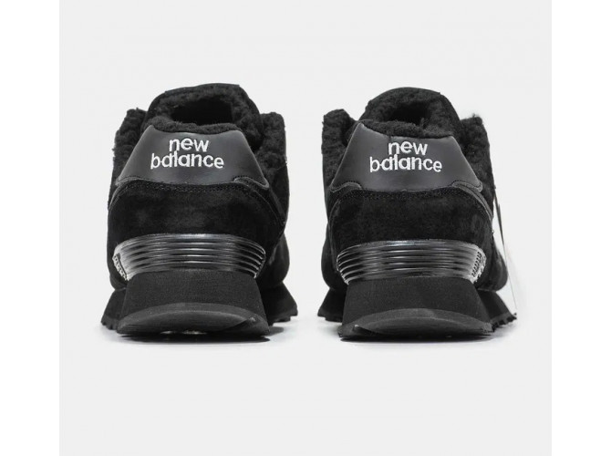 New Balance 574 Winter Black с мехом