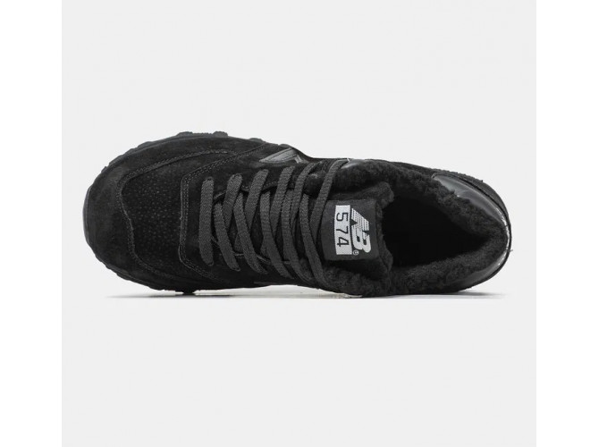 New Balance 574 Winter Black с мехом
