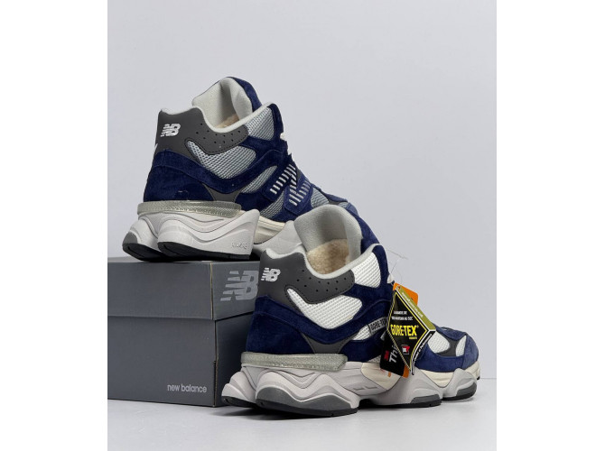 New Balance 9060 Blue White с мехом