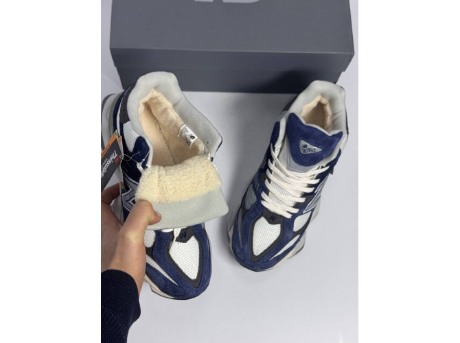 New Balance 9060 Blue White с мехом