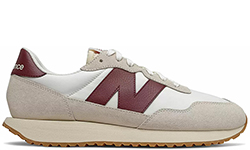 Кроссовки New Balance 237 70's Vintage Core белые с бордовым