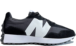 Кроссовки New Balance WS 327 черные с серым замшевые