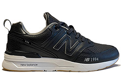 Кроссовки New Balance 574  мужские черные кожаные матовые