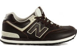 Кроссовки New Balance 574 мужские коричневые с белым