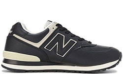 New Balance 574 мужские черные кожаные