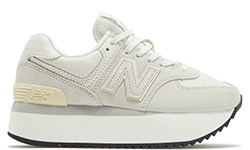 New Balance 574+ White Grey на платформе