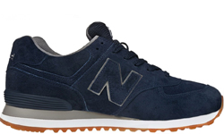 New Balance 574 Синие замшевые