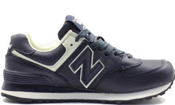 Кроссовки New Balance 574 женские темно-синие кожаные