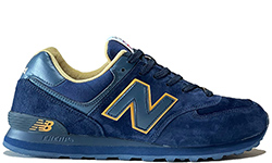 New Balance 574 Темно-синие замшевые