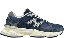New Balance 9060 Light Navy White с мехом