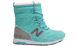 New Balance Snow Boots женские зимние с мехом бирюзовые с серым