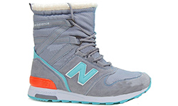 New Balance Snow Boots зимние с мехом серые с бирюзовым