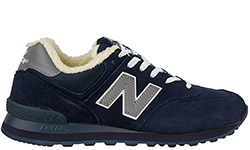 New Balance 574 мужские полностью синие с мехом