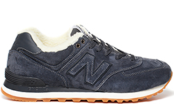 Кроссовки New Balance 574 herren sneaker графит зимние с мехом