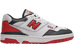 Кроссовки New Balance 550 Black/Red кожаные