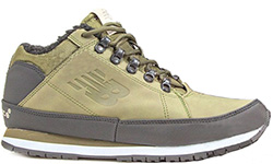 Кроссовки New Balance 754 мужские зеленые кожаные с мехом
